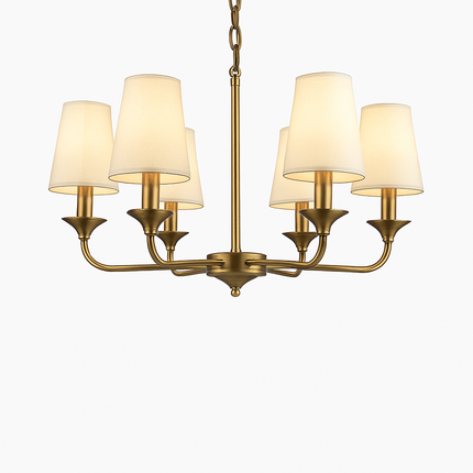 Lustre doré avec abat-jours Royal élégant — LZ4X9J