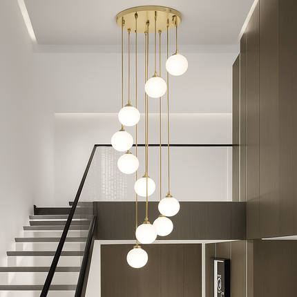 Lustre duplex moderne pour éclairage intérieur de luxe — LZ4QJ7
