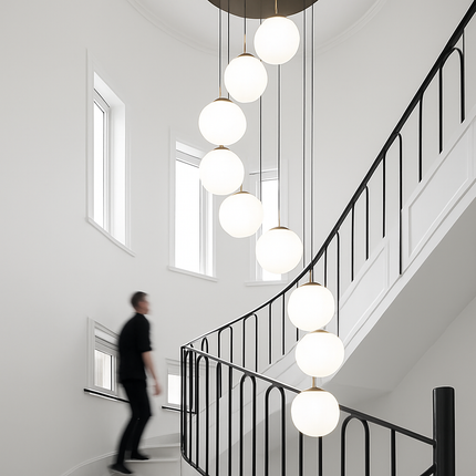 Lustre duplex moderne pour éclairage intérieur de luxe — LZ4QJ7