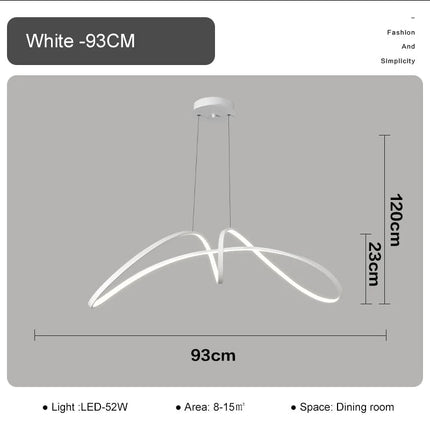 Lustre papillon en aluminium avec éclairage LED intégré — LZ4X9P