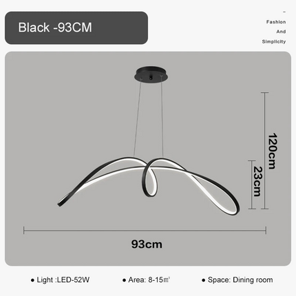 Lustre papillon en aluminium avec éclairage LED intégré — LZ4X9P