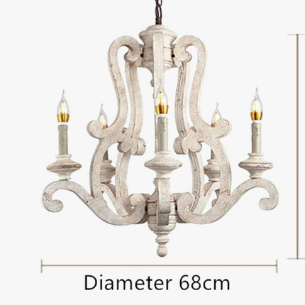 Lustre en bois au style européen pour décoration intérieure — LZ4G7XQ