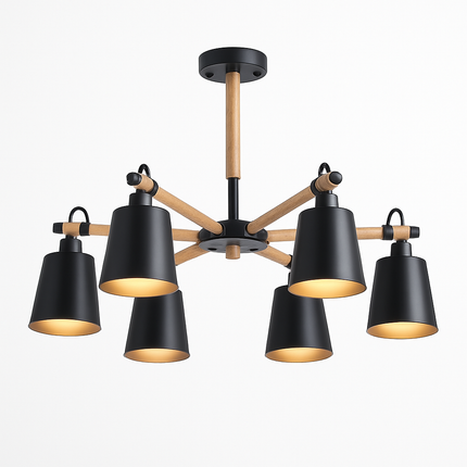 Lustre rustique en bois et métal Personality — LZ4G7XQ