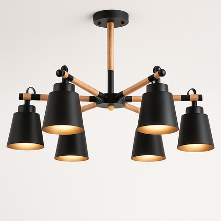 Lustre rustique en bois et métal Personality — LZ4G7XQ