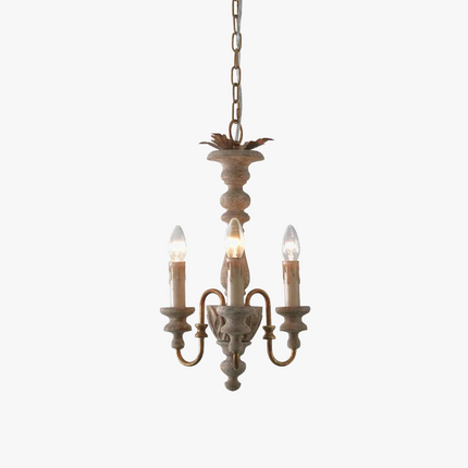 Lustre en bois massif style rural nordique américain rétro — LZ4D9XQ