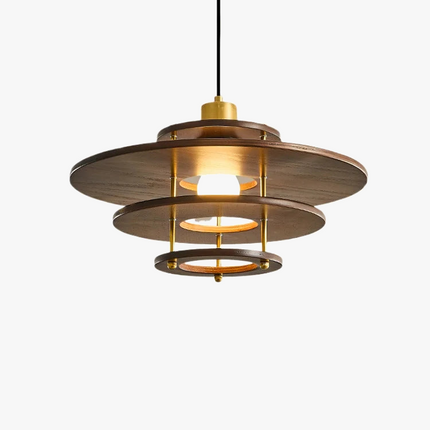 Lustre en bois massif style médiéval pour bar et restaurant — LZ4Q9T1