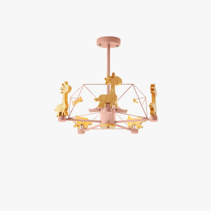 Lustre en bois à motif animal pour chambre d’enfant — LZ4X9P