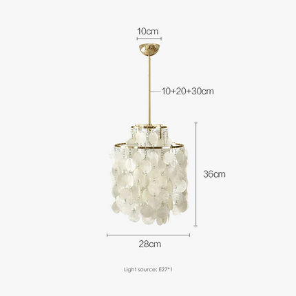 Lustre coquillage style français pour intérieur élégant — LZ4X9T2