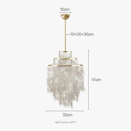 Lustre coquillage style français pour intérieur élégant — LZ4X9T2