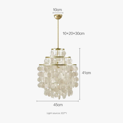 Lustre coquillage style français pour intérieur élégant — LZ4X9T2