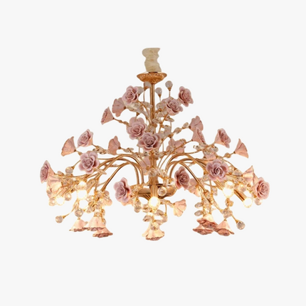 Lustre LED intérieur en cristal, céramique et porcelaine — LZ4X9J