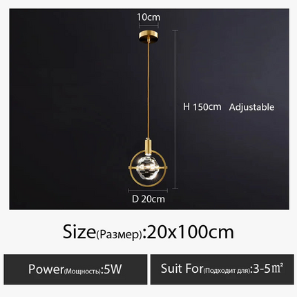 Lustre créatif en cristal pour décoration intérieure moderne — LZ4X9Q2