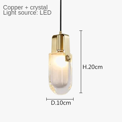 Lustre en cristal et cuivre au design nordique pour intérieur élégant — LZ4X9T2