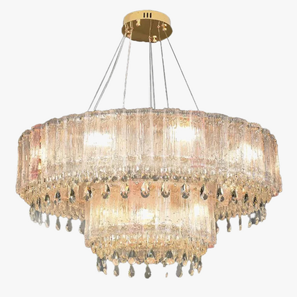 Lustre cristal de luxe avec éclairage LED style nordique — LZ4P9XQ