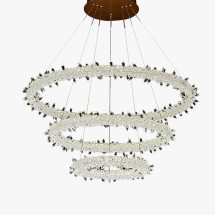 Lustre suspendu en cristal à motifs fleurs de glace élégant — LZ4XJ9
