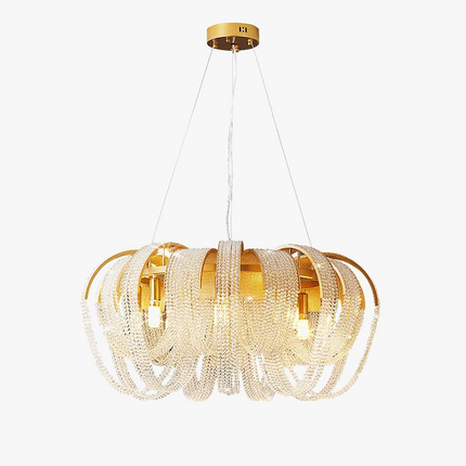 Lustre de luxe en cristal avec pampilles pour hôtel — LZ4X9T2