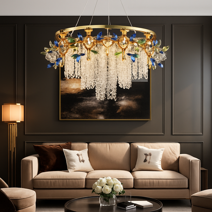 Lustre en cristal de luxe pour décoration intérieure élégante — LZ7GQ2