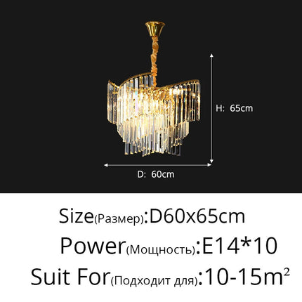 Lustre décoratif spirale en cristal de luxe postmoderne — LZ4Q7X9