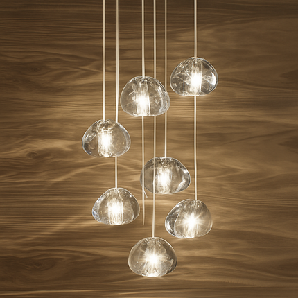 Lustre en cristal pour éclairage moderne d’escalier colimaçon — LZ4X9P2