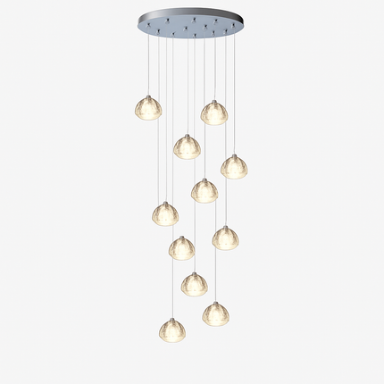 Lustre en cristal pour éclairage moderne d’escalier colimaçon — LZ4X9P2
