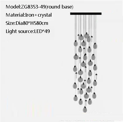 Lustre en cristal pour intérieur moderne et élégant — LZ4X9Q2