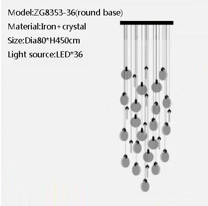 Lustre en cristal pour intérieur moderne et élégant — LZ4X9Q2