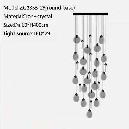 Lustre en cristal pour intérieur moderne et élégant — LZ4X9Q2