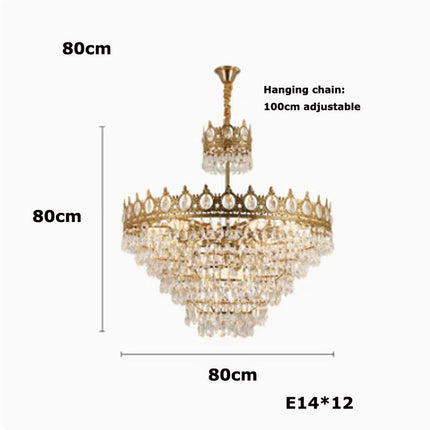 Lustre dimmable en cristal K9 pour éclairage moderne — LZ4T9X2B