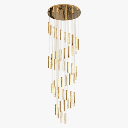 Lustre LED en cristal doré pour éclairage intérieur raffiné — LZ4X9M