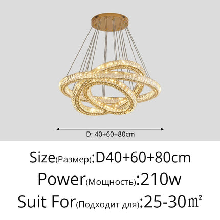 Lustre en cristal lumineux pour intérieur moderne et élégant — LZ4X9T