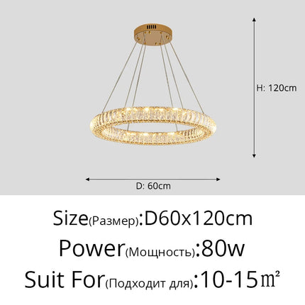 Lustre en cristal lumineux pour intérieur moderne et élégant — LZ4X9T