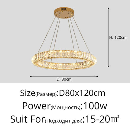 Lustre en cristal lumineux pour intérieur moderne et élégant — LZ4X9T