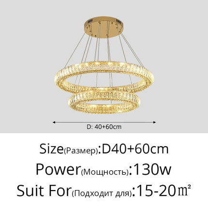 Lustre en cristal lumineux pour intérieur moderne et élégant — LZ4X9T