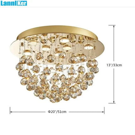 Lustre en cristal moderne pour éclairage intérieur élégant — LZ4XJ9