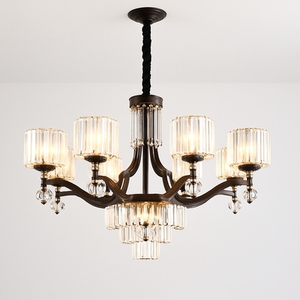 lustre en cristal moderne pour éclairage intérieur élégant