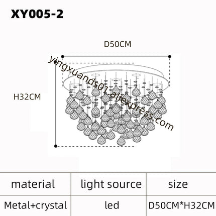 Lustre en cristal moderne pour éclairage de luxe — LZ4G7Q2
