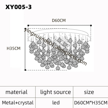 Lustre en cristal moderne pour éclairage de luxe — LZ4G7Q2