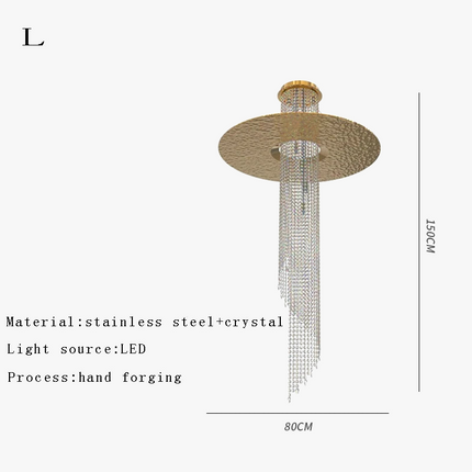 Lustre LED en cristal pour villa de luxe moderne — LZ4X9P