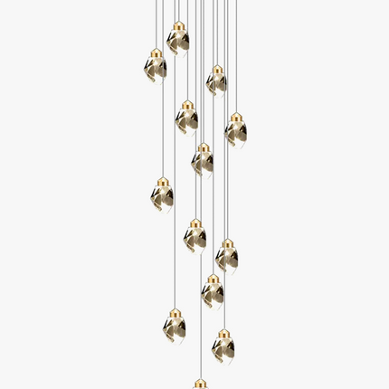 lustre en cristal nordique style loft pour intérieur moderne