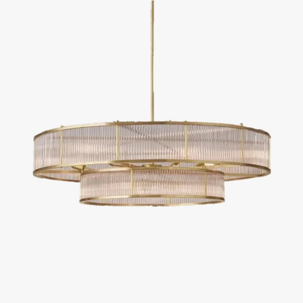 Lustre circulaire rétro en cristal pour décoration intérieure — LZ4X9M