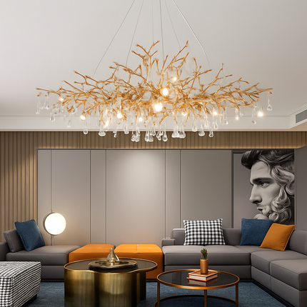 Lustre rétro en cristal pour éclairage de luxe — LZ4G7X2