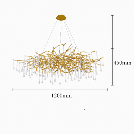 Lustre rétro en cristal pour éclairage de luxe — LZ4G7X2