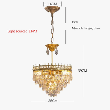 Lustre rétro en cristal pour décoration intérieure élégante — LZ4X9T2N