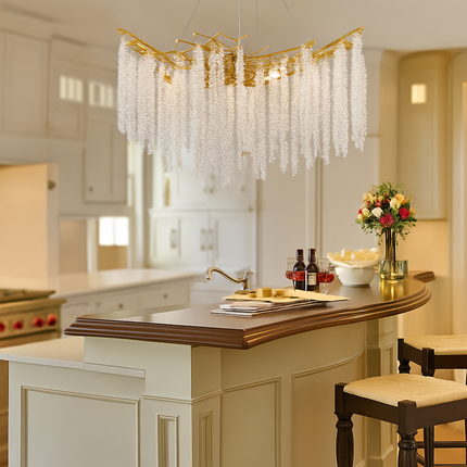 Lustre rond en cristal pour intérieur élégant — LZ4N7Q2