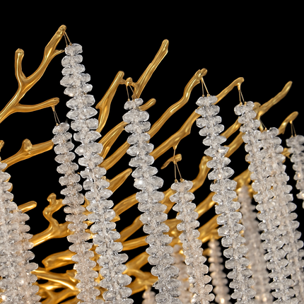 Lustre rond en cristal pour intérieur élégant — LZ4N7Q2
