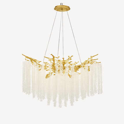 Lustre rond en cristal pour intérieur élégant — LZ4N7Q2