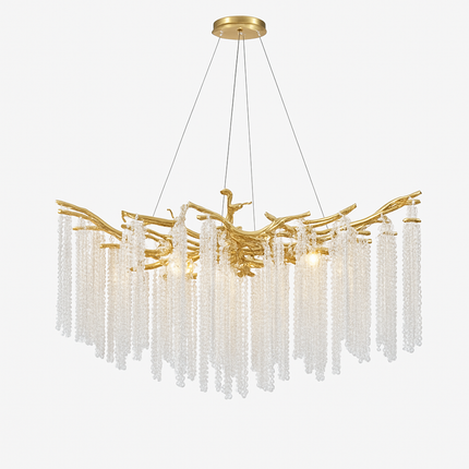 Lustre rond en cristal pour intérieur élégant — LZ4N7Q2