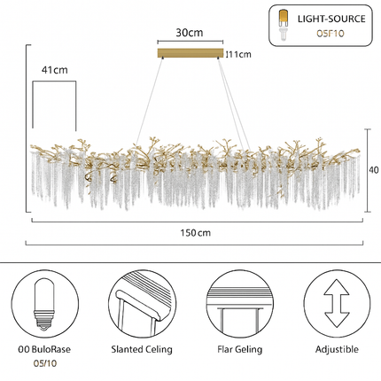 Lustre rond en cristal pour intérieur élégant — LZ4N7Q2