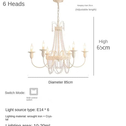 Lustre en cristal style français pour chambre de princesse — LZ4P9XQ