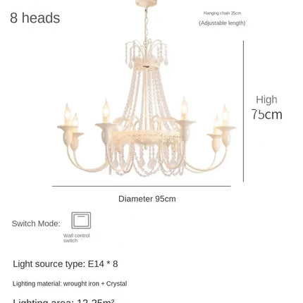 Lustre en cristal style français pour chambre de princesse — LZ4P9XQ